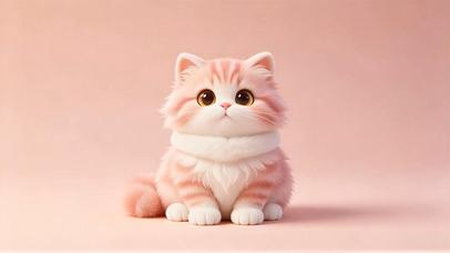 谁能拒绝一只粉乎乎小奶猫