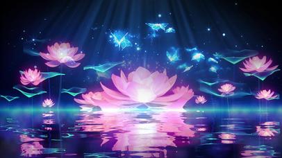 唯美荧光蝴蝶飞舞动态