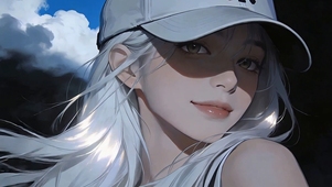 阳光少女迷人微笑