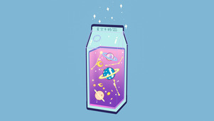 4k星空宇宙牛奶