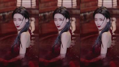 红酒浴的女友