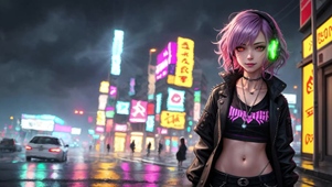 2K高清赛博朋克美女