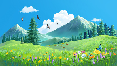 燕掠长空，蝶舞芳原