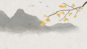 银杏叶落秋意浓，飞鸟翔空景如画