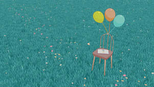 微风拂绿，蝶舞花间