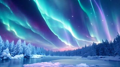 唯美大气北极光绚丽动态