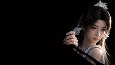 高冷白袍古风美人撕开屏幕
