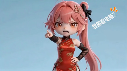 长离旗袍-想偷看电脑