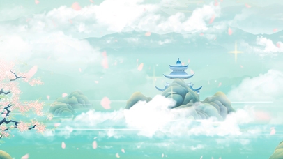 古风山水秀，绿意满画卷