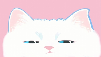 原创动画~大白猫の白眼！