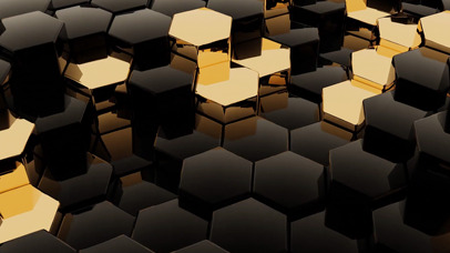 科幻六边形循环动画