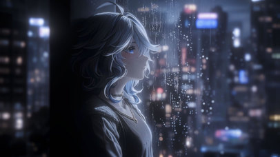 悲伤的芙宁娜/忧郁伤感少女