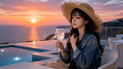 日落诗篇：海边的悠闲时光
