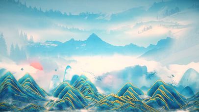 唯美中国水墨山水动态