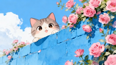 花墙上的小猫
