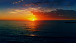 4K海上夕阳~