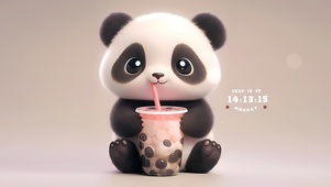 珍珠奶茶熊猫