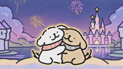 线条小狗的跨年烟花秀