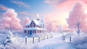 4k冬季雪景