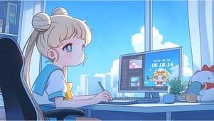 可爱治愈工作间