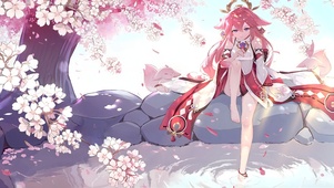 4K绝美 樱花树下美少女