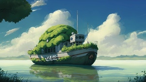 治愈 靠岸小船