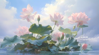 4k幽静荷花（文艺）