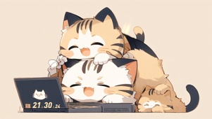 可爱打工猫
