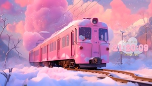 粉红色的火车