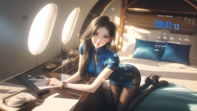 她的眼神如同清澈湖水