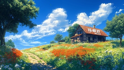 治愈户外草地小屋