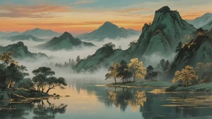 国风山水风景