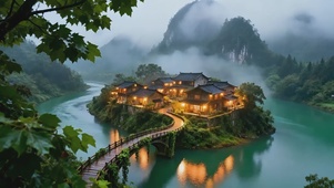古韵青山绿水