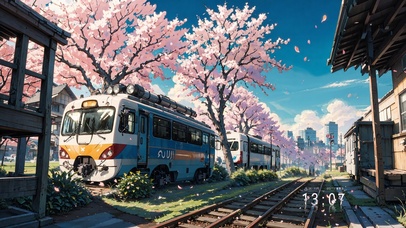 4K唯美治愈日系樱花街道