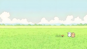 阳光绿色草地狗狗