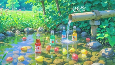 清新护眼小池塘