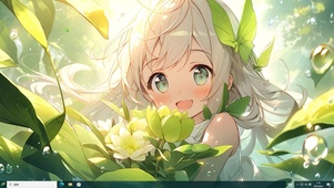 小清新捧花女孩