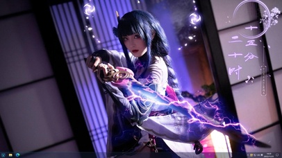 原神雷神雷电将军cos4