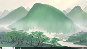 山涧飞鸟