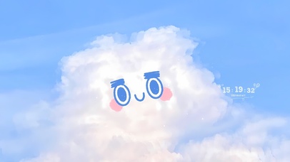 可爱搞怪云彩