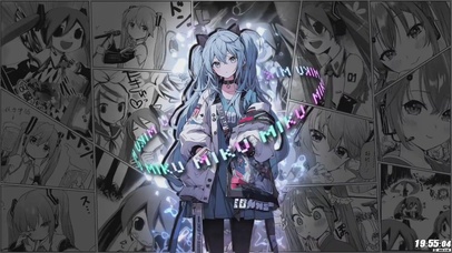 二次元 炫酷文字环绕壁纸