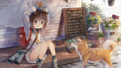 4k屋檐躲雨女孩