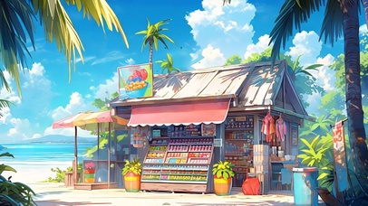 治愈 海边小卖部