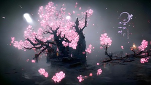 水上樱花树