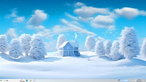 冰雪森林小屋
