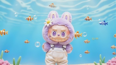 可爱海底拉布布labubu