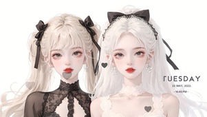 可爱黑发少女
