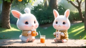 4k可爱小白兔