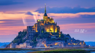 4K唯美治愈黄昏的城堡