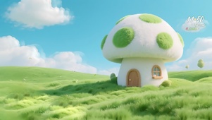 清新蘑菇小屋